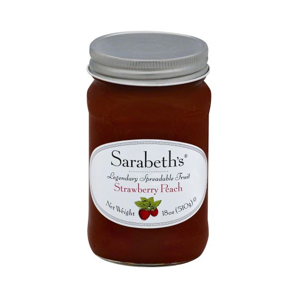 SARABETHS: Fruit Spread Strawberry Peach, 18 oz