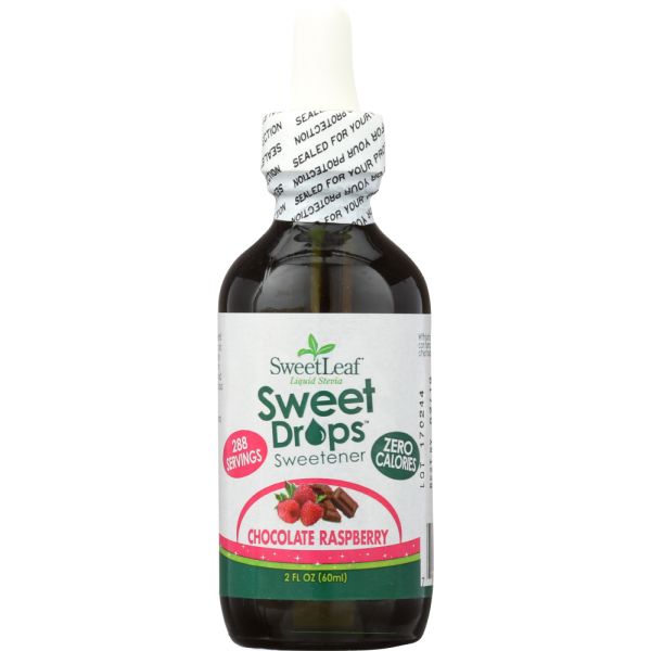 SWEETLEAF: Liquid Stevia Sweet Drops Sweetener Chocolate Raspberry, 2 oz