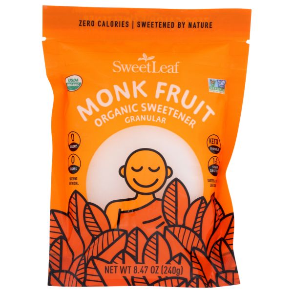SWEETLEAF STEVIA: Monk Fruit Sweetener Bag, 8.47 oz