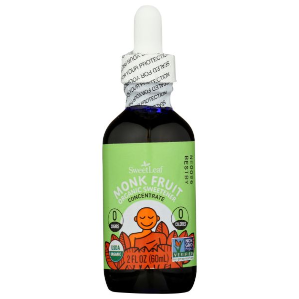 SWEETLEAF STEVIA: Monk Fruit Organic Sweetener Unflavored, 2 oz