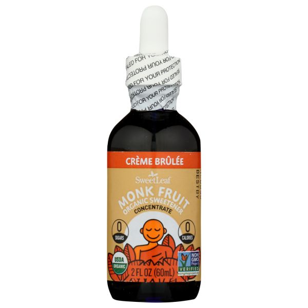 SWEETLEAF STEVIA: Monk Fruit Organic Sweetener Creme Brulee, 2 oz