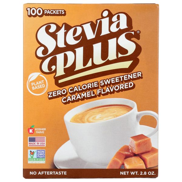 STEVIA PLUS: Caramel Zero Calorie Sweetener, 2.8 oz