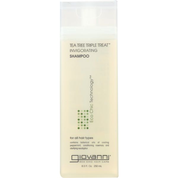 Giovanni Cosmetics Tea Tree Triple Treat Invigorating Shampoo, 8.5 Oz