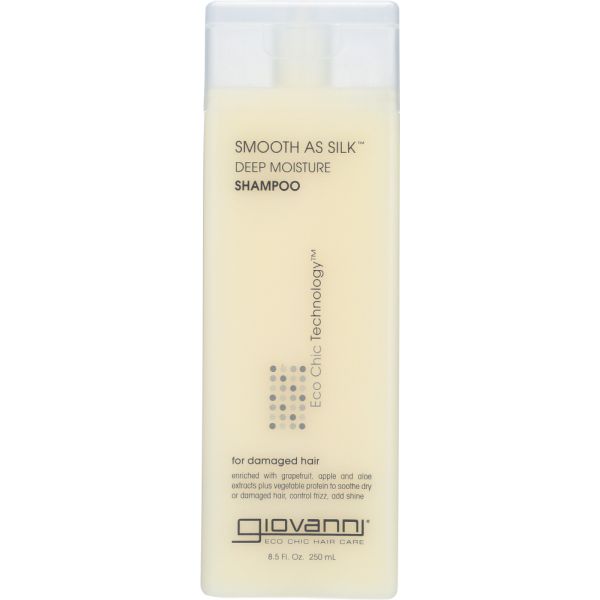 Giovanni Cosmetics Smooth As Silk Deep Moisture Organic Shampoo, 8.5 Oz