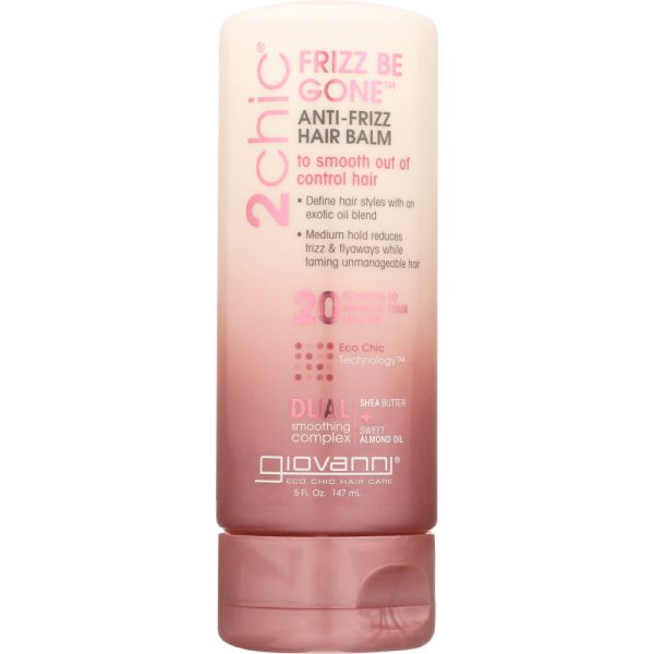 GIOVANNI COSMETICS: 2Chic Frizz Be Gone Hair Balm Shea Butter & Sweet Almond Oil, 5 oz