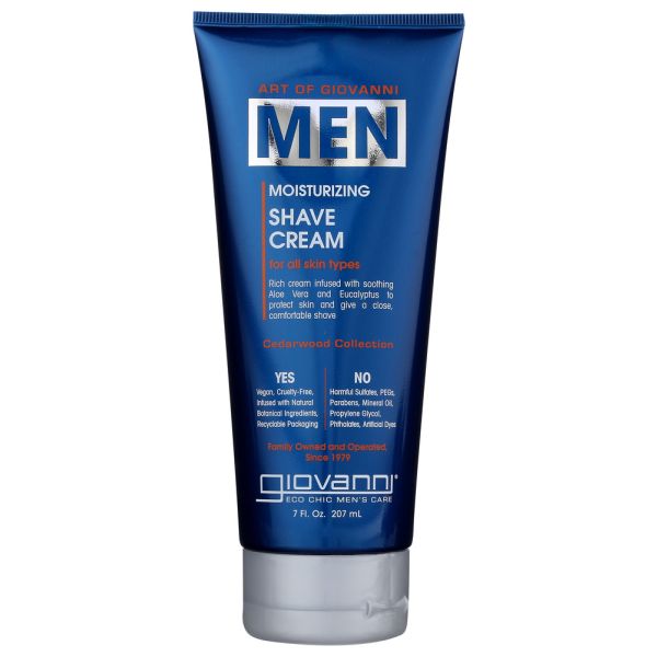 GIOVANNI COSMETICS: Men Moisturizing Shave Cream, 7 fo