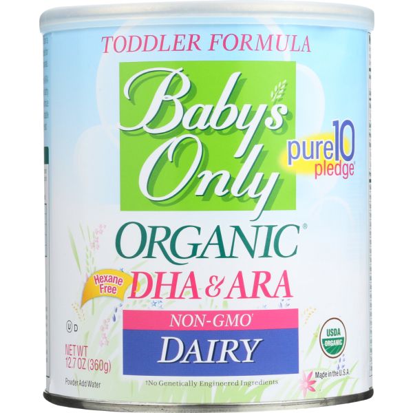 BABYS ONLY ORGANIC: Organic Dairy Toddler Formula with DHA & ARA, 12.7 oz