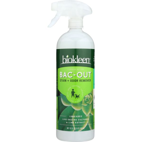 BIO KLEEN: Bac Out Stain And Odor Remover Foam Spray, 32 oz