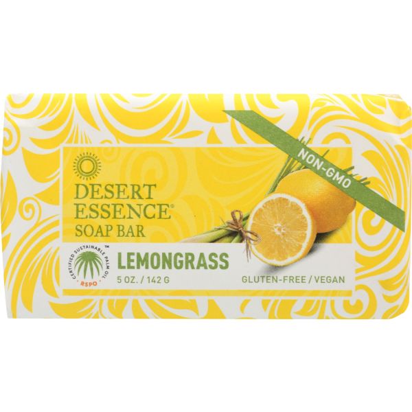 DESERT ESSENCE: Soap Bar Lemongrass, 5 oz
