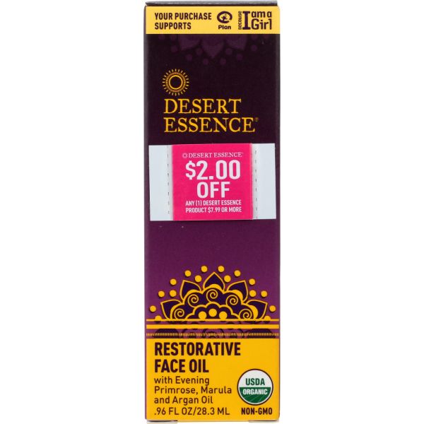 DESERT ESSENCE: Restorative Face Oil, 0.96 fl oz