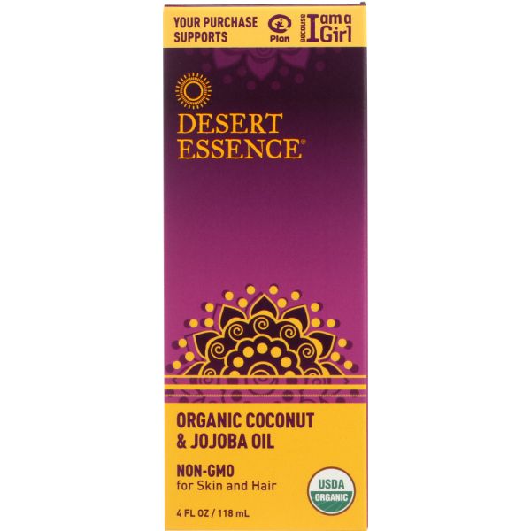 DESERT ESSENCE: Organic Coconut and Jojoba Oil, 4 oz