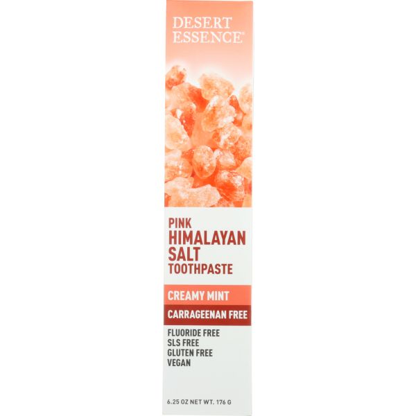 DESERT ESSENCE: Pink Himalayan Carrageenan Free Toothpaste, 6.25 oz