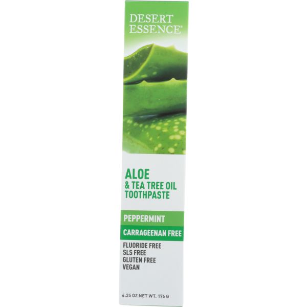 DESERT ESSENCE: Aloe and Tea Tree Oil Toothpaste, 6.25 oz