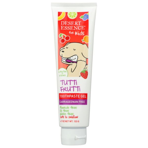 DESERT ESSENCE: Tutti Frutti Gel Toothpaste, 4.7 oz