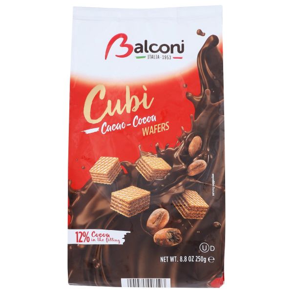 BALCONI: Wafer Cubi Cocoa, 250 gm