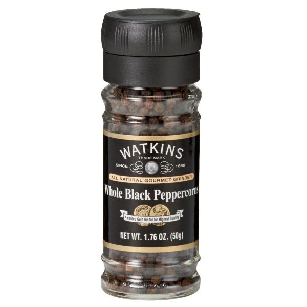 WATKINS: Whole Black Peppercorn Grinder, 1.76 oz
