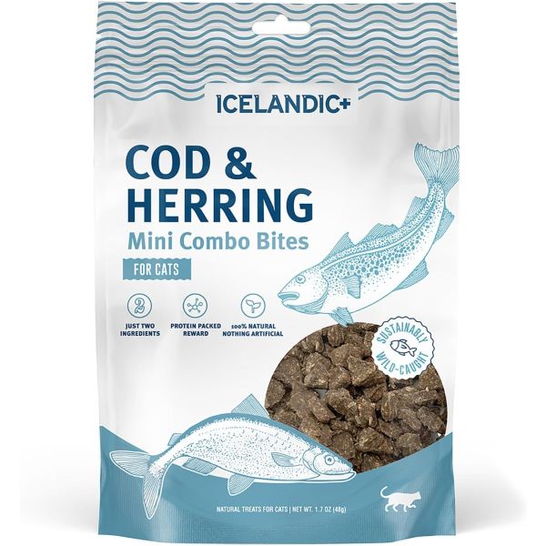 ICELANDIC PLUS: Cod And Herring Mini Combo Bites, 1.7 oz