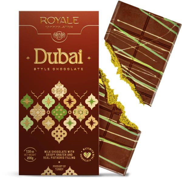 ROYALE CHOCOLATIER: Dubai Style Chocolate Pistachio, 200 gm