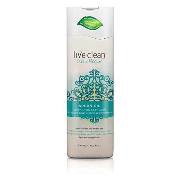 LIVE CLEAN: Wash Body Argan Oil, 17 oz