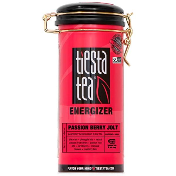 TIESTA TEA: Tea Black Energizer Passion Berry Tin, 4 oz