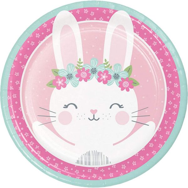 CREATIVE CONVERTING: Plate Dinner Funny Bunny, 8 ea