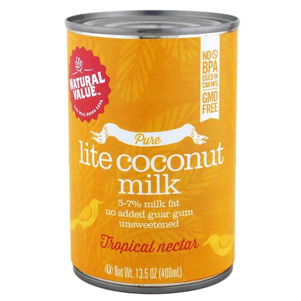NATURAL VALUE: Pure Lite Coconut Milk, 13.5 oz