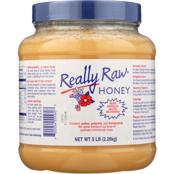 REALLY RAW: Unstrained Honey, 5 lb