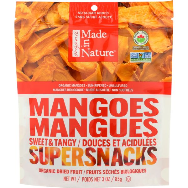 MADE IN NATURE: Organic Mangoes Dried & Unsulfured, 3 oz