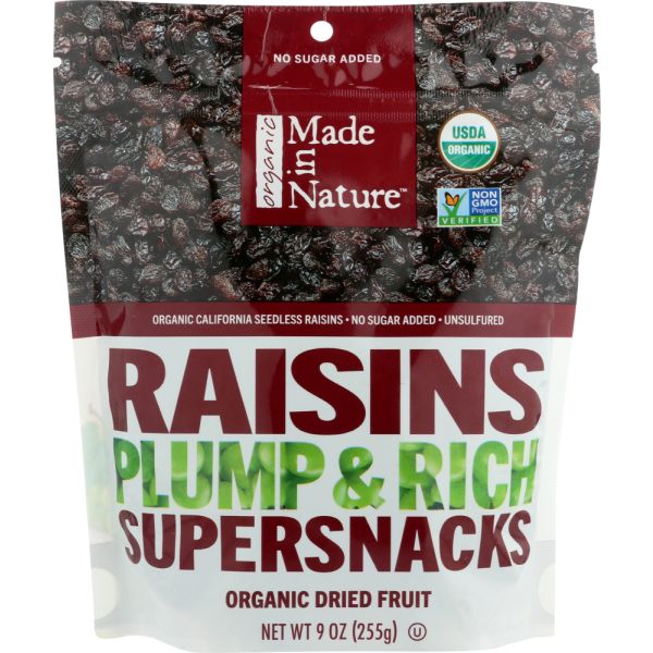MADE IN NATURE: Organic Raisins, 9 oz