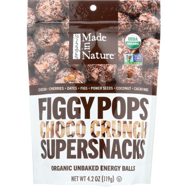 MADE IN NATURE: Organic Choco Crunch Figgy Pops Super Snacks, 4.2 oz