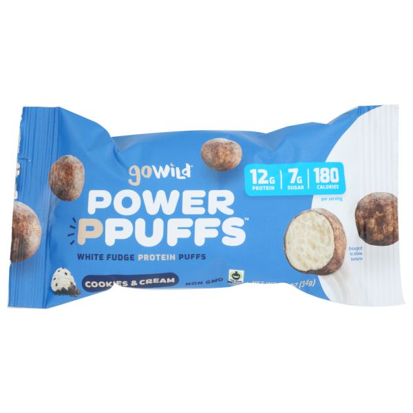 GO WILD: Power Ppuffs Cookies and Cream, 1.5 oz