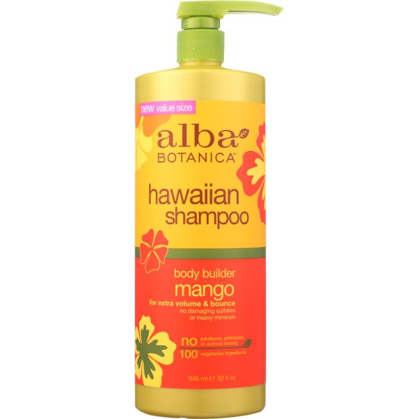 ALBA BOTANICA: Shampoo Mango Body Builder, 32 oz