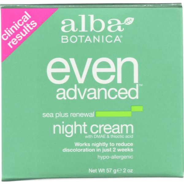 ALBA BOTANICA: Even & Bright Renewing Cream with Swiss Alpine Complex, 2 oz
