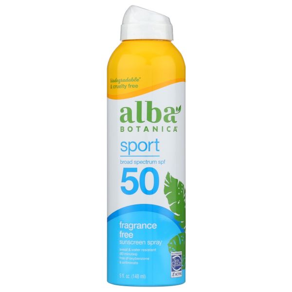 ALBA BOTANICA: Cool Sport Spray SPF 50, 6 oz