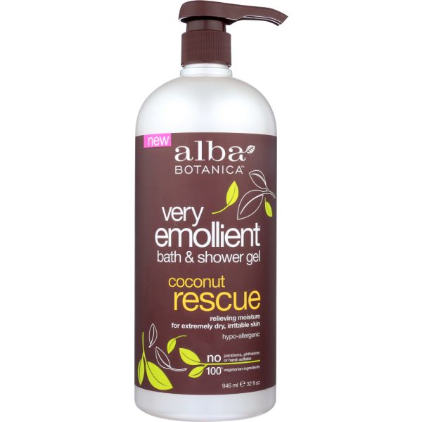 ALBA BOTANICA: Shower Gel Coconut Rescue, 32 oz