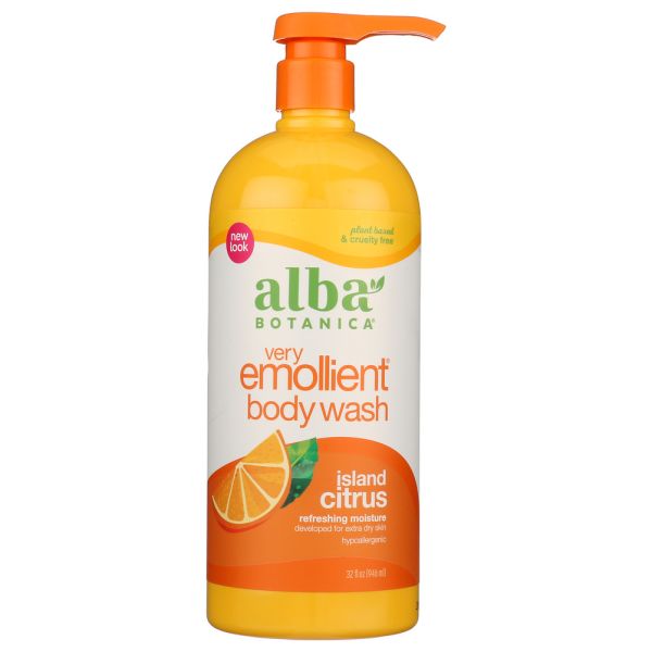 ALBA BOTANICA: Very Emollient Body Wash Island Citrus, 32 oz