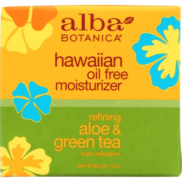 ALBA BOTANICA: Hawaiian Aloe and Green Tea Moisturizer Oil-Free, 3 oz