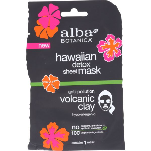 ALBA BOTANICA: Detox Sheet Mask Hawaiian, 1 ea