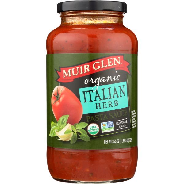 MUIR GLEN: Organic Pasta Sauce Italian Herb, 25.5 oz