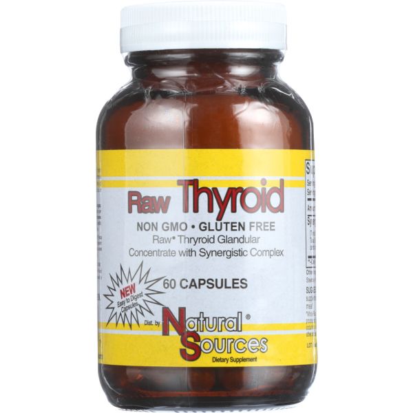 Natural Sources Raw Thyroid, 60 Capsules