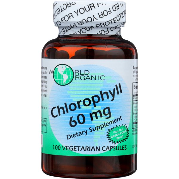 WORLD ORGANIC: Chlorophyll 60mg, 100 vc