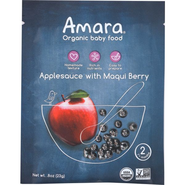 AMARA: Applesauce with Maqui Berry Organic Baby Food, 1 ea