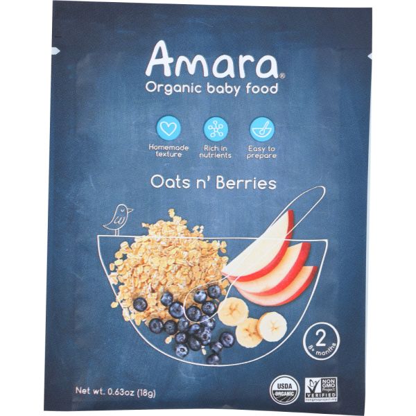 AMARA: Baby Food Oats N Berries, 1 ea