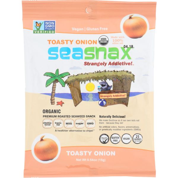 SEA SNAX: Seaweed Snack Onion 5 Count, .65 oz