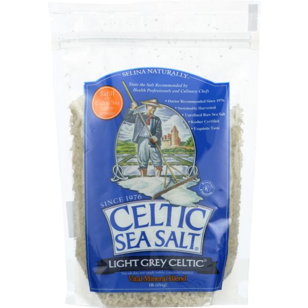 CELTIC: Coarse Sea Salt Light Grey Celtic, 1 lb