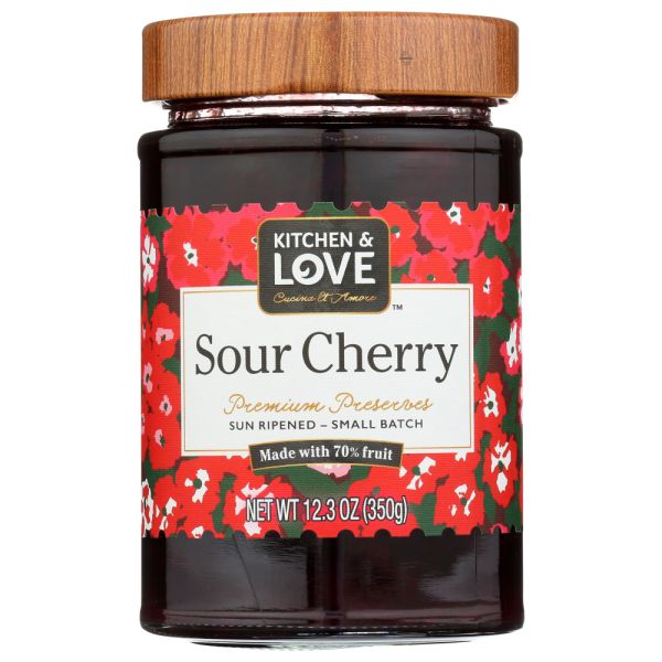 CUCINA & AMORE: Sour Cherry Premium Preserves, 12.3 oz