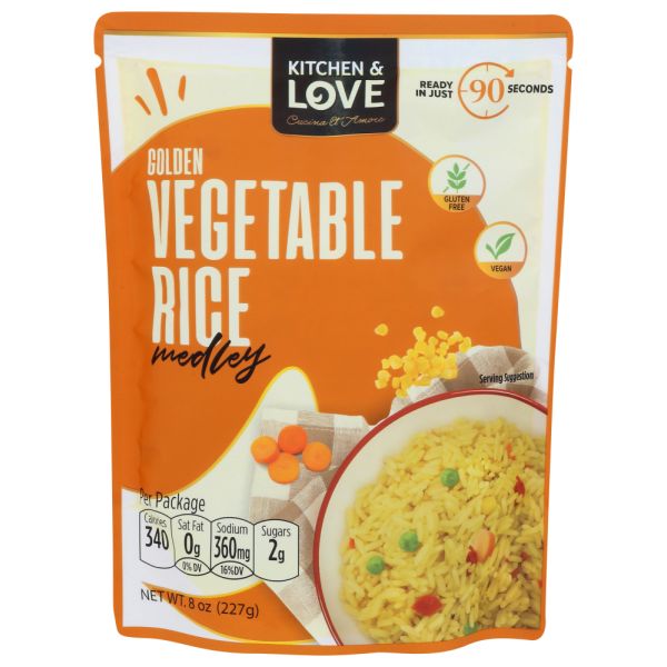 KITCHEN AND LOVE: Rice Rth Golden Vegetable, 8 oz