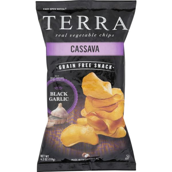TERRA CHIPS: Black Garlic Cassava Chips, 4.2 oz