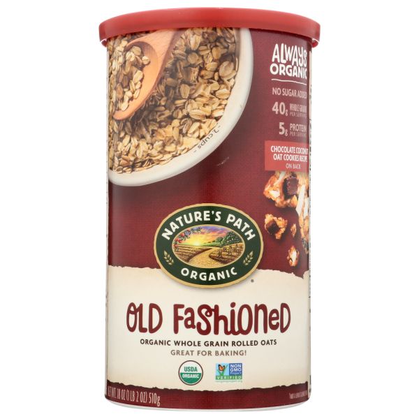 NATURES PATH: Organic Oven Toasted Oats Old Fashioned, 18 oz