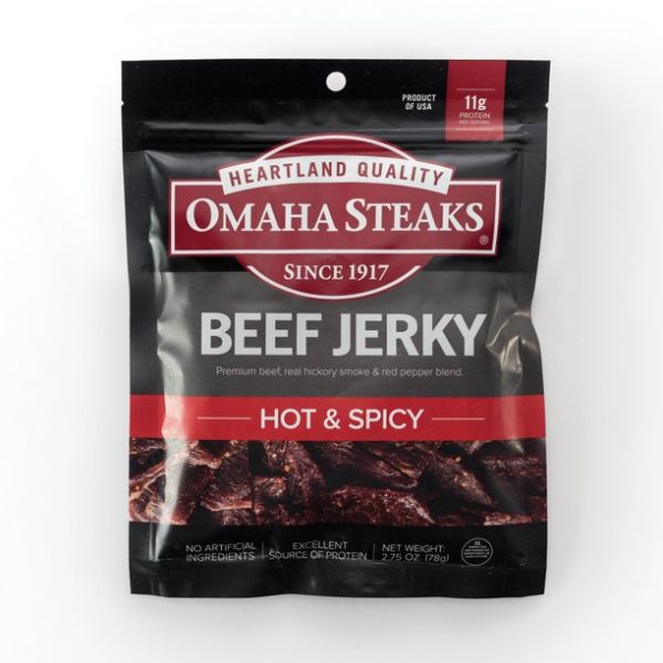 OMAHA STEAKS: Jerky Beef Hot & Spicy, 2.75 oz